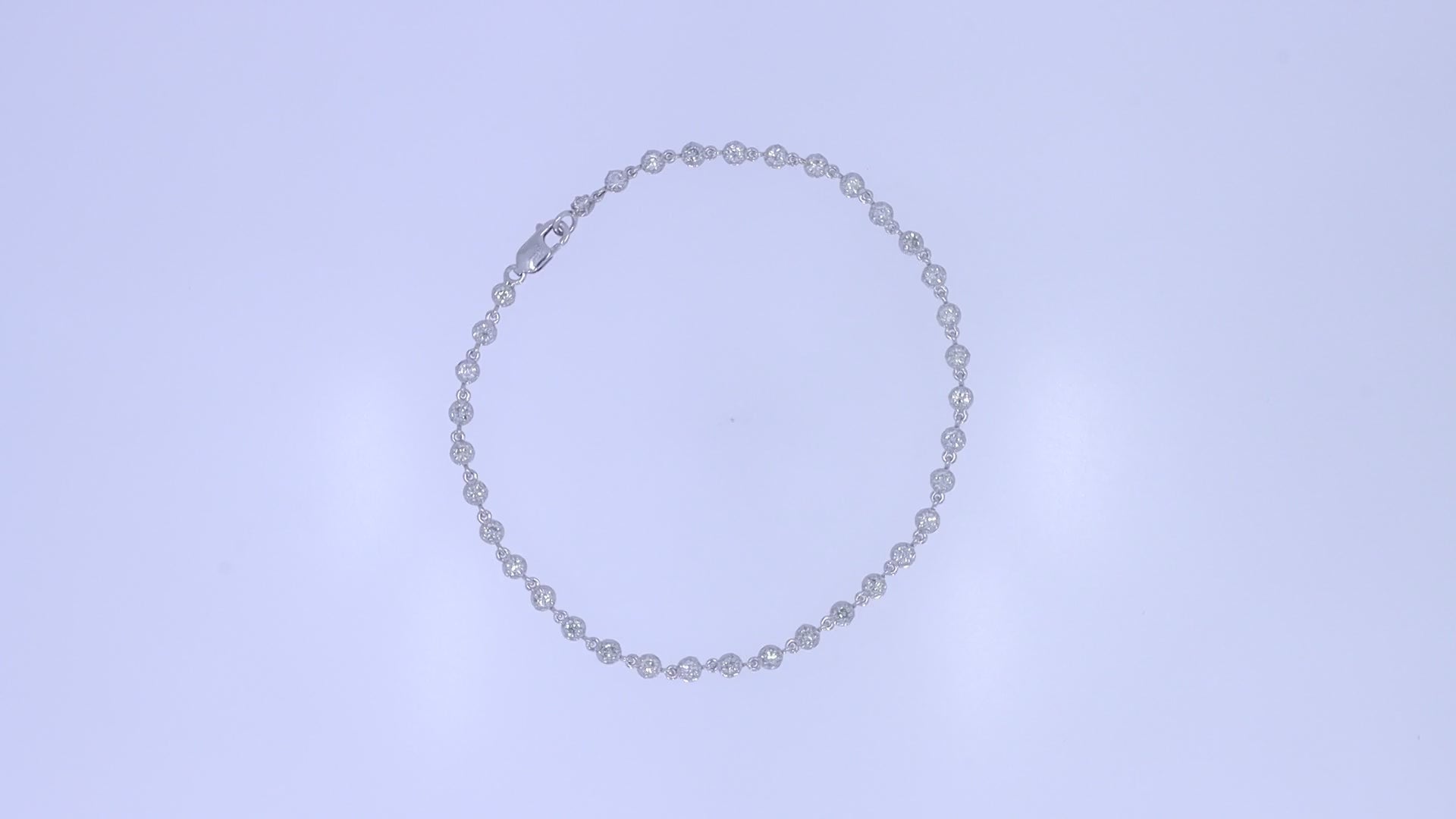 Lab Grown Diamond Georgian Tennis Bracelet