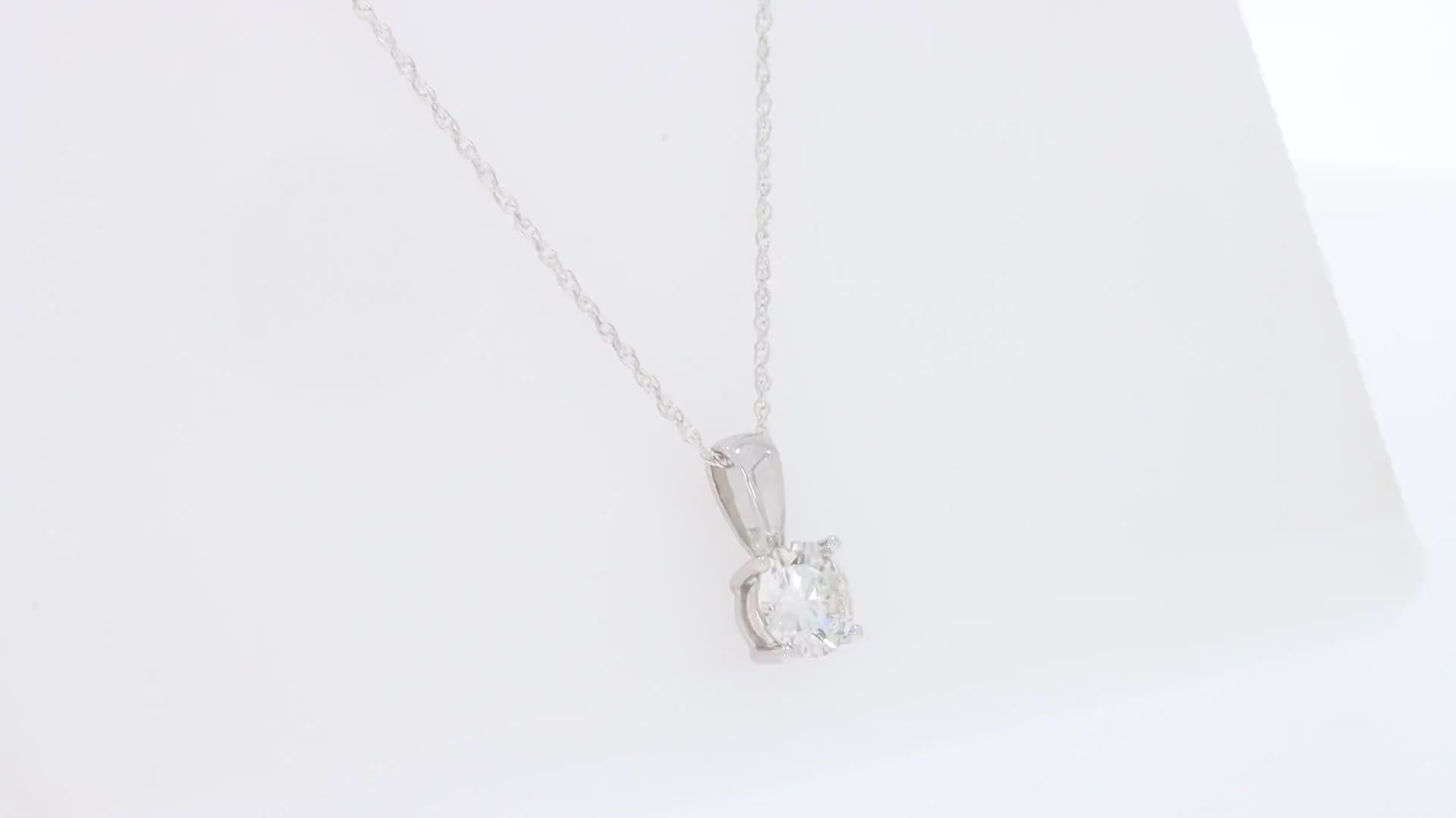Round Cut Lab Grown Diamond Solitaire Pendant Necklace fo Women