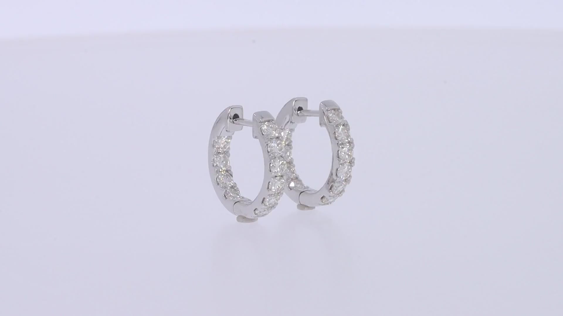 Huggie Hoop Earrings for Women Round Cut Lab Grown Diamond Earring